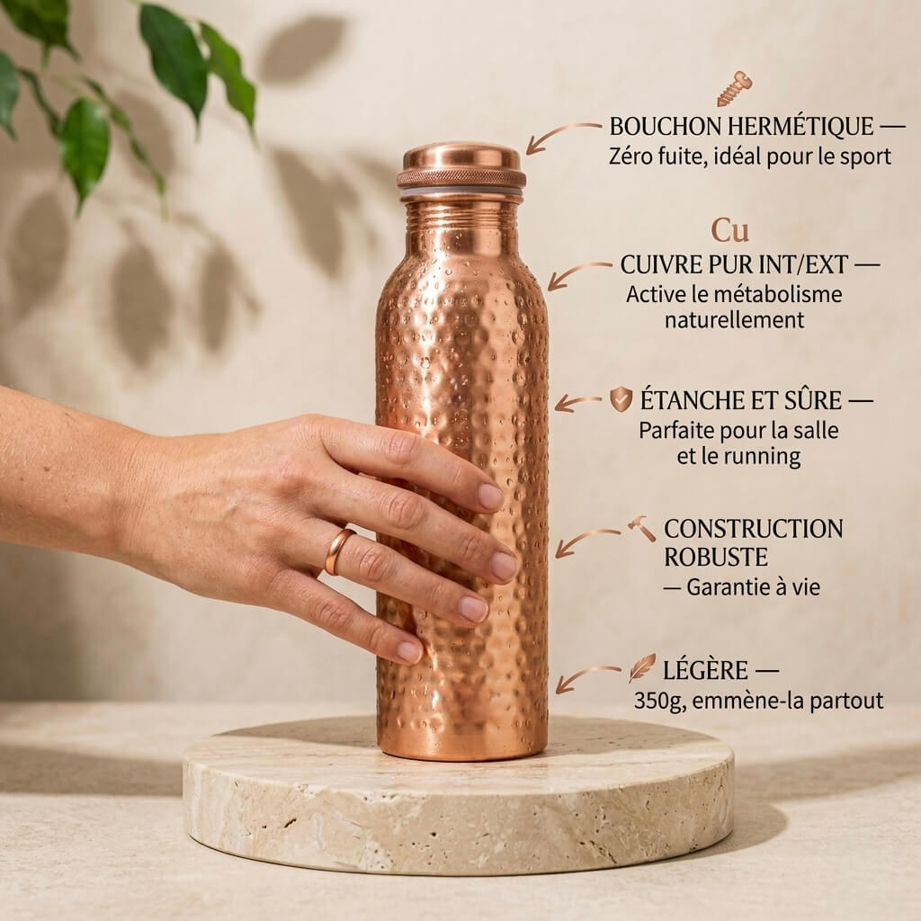 Gourde en Cuivre Blaschen™ — Brûle les Graisses & Booste le Métabolisme Naturellement