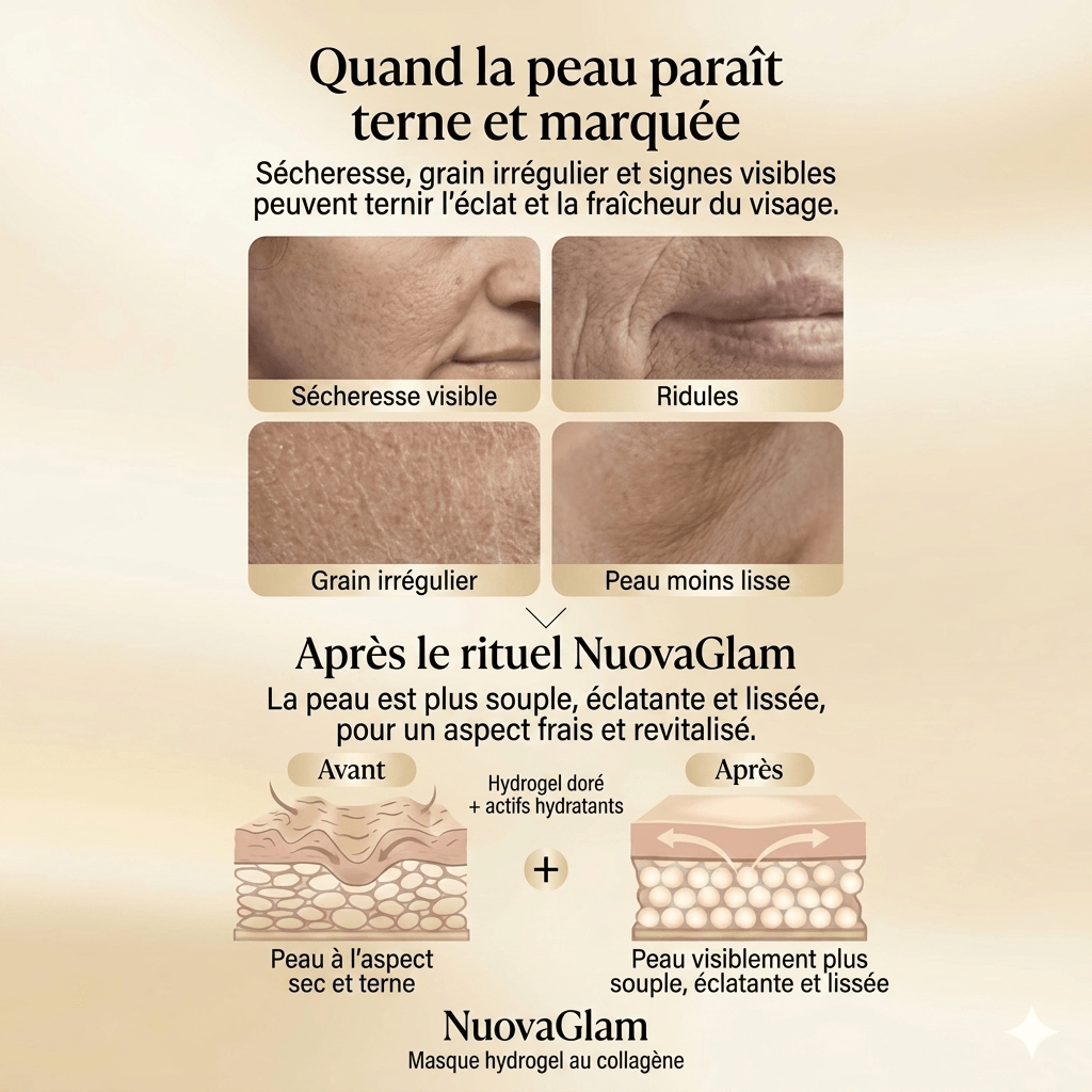 NuovaGlam™ - Masque hydrogel au collagène doré