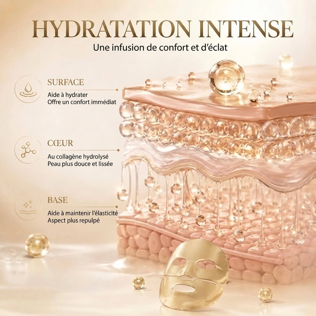 NuovaGlam™ - Masque hydrogel au collagène doré