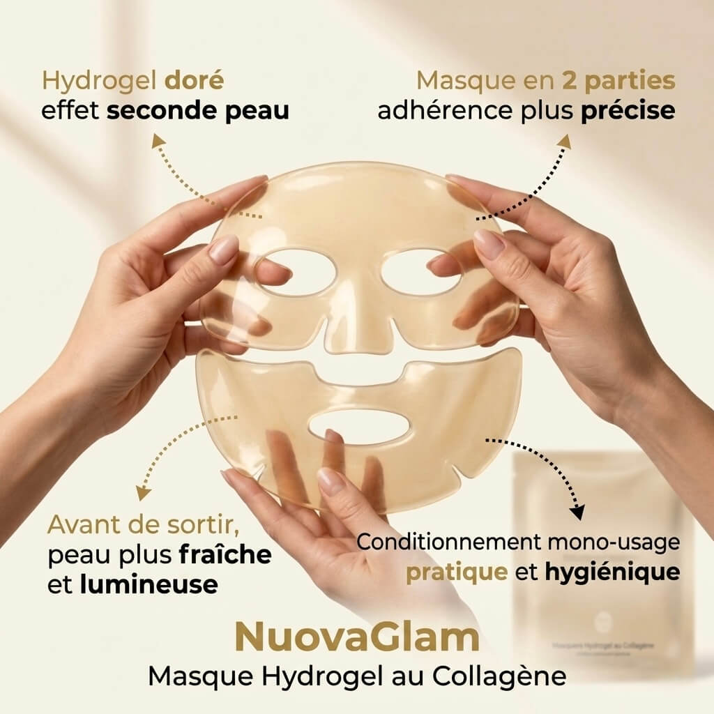 NuovaGlam™ - Masque hydrogel au collagène doré