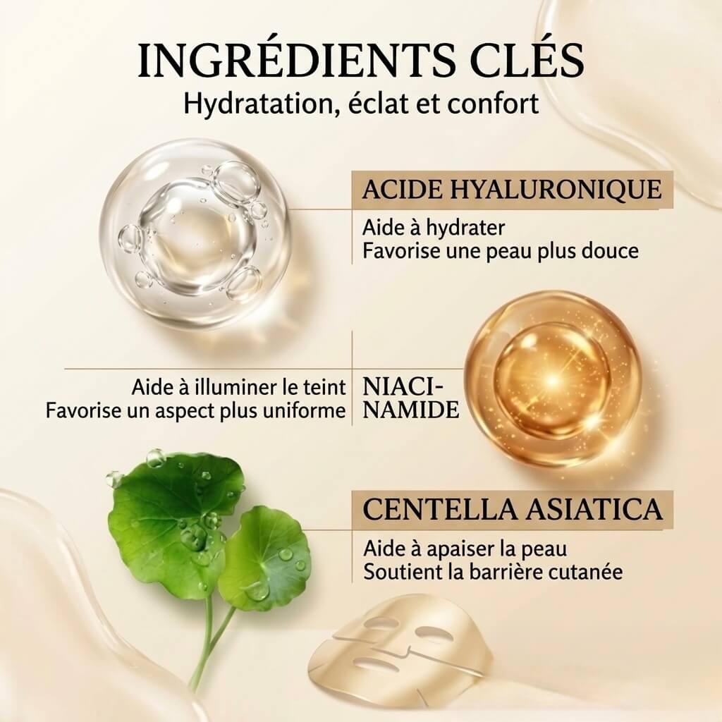 NuovaGlam™ - Masque hydrogel au collagène doré